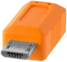 כלים לקשר Tetherpro USB-C עד 2.0 כבל 5 פינים מיקרו-B | להעברה מהירה וחיבור בין מצלמה למחשב | כתום נראות גבוה